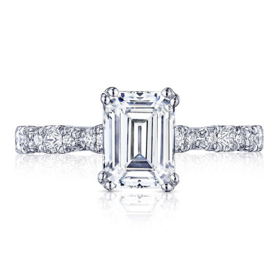 HT2559EC Emerald Solitaire Engagement Ring