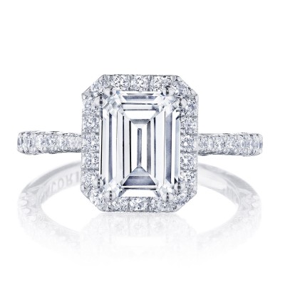 HT2571EC Emerald Bloom Engagement Ring