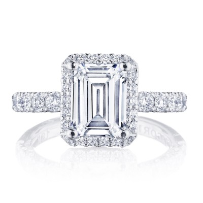 HT257225EC Emerald Bloom Engagement Ring