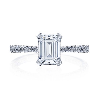 HT2578EC Emerald Solitaire Engagement Ring