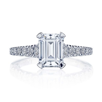 HT2579EC Emerald Solitaire Engagement Ring