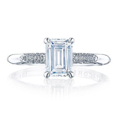 HT2582EC Emerald Solitaire Engagement Ring