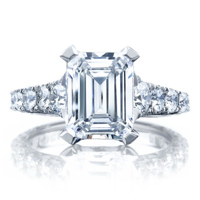 HT2623EC Emerald Solitaire Engagement Ring