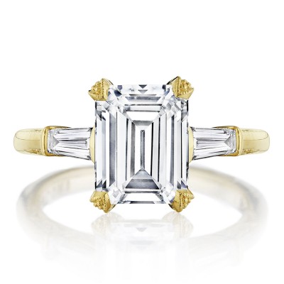 HT2657EC Emerald 3-Stone Engagement Ring
