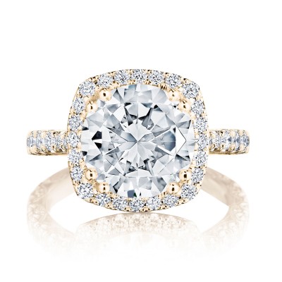 HT2670CU Cushion Bloom Engagement Ring