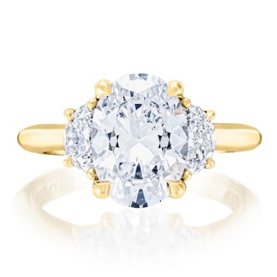 HT2690OV Oval 3-Stone Engagement Ring