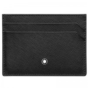 Sartoria Black Leather 5 Card Holder Wallet 114603