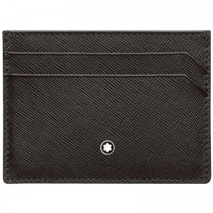 Sartoria Black Leather 5 Card Holder Wallet 114604