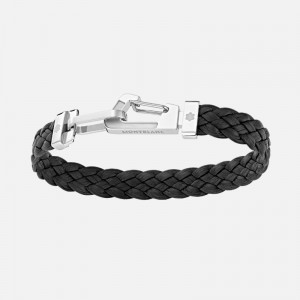 Montblanc Onyx Bead Bracelet - 8in with Carabiner Closure