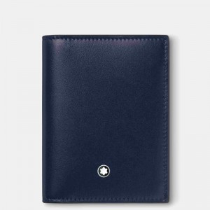 Montblanc MB131693 Ink Blue Leather Card Holder