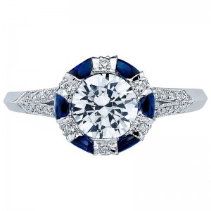 2518RD65 Simply Tacori Platinum Round Engagement Ring 1