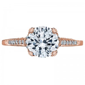 2603RD75-PK Simply Tacori Rose Gold Round Engagement Ring 1