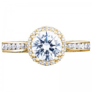 2646-25RDR65-Y Dantela Yellow Gold Round Engagement Ring 1
