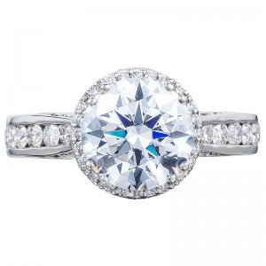 2646-35RDR-85 Dantela Platinum Round Engagement Ring 2.25