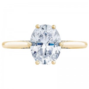 2650OV-75X55Y Simply Tacori Yellow Gold Oval Engagement Ring 0.75