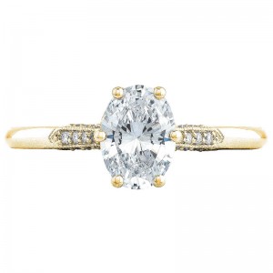 2651OV75X55-Y Simply Tacori Yellow Gold Oval Engagement Ring 0.75