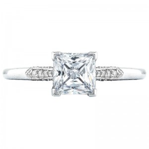 2651PR-7 Simply Tacori Platinum Princess Cut Engagement Ring 2
