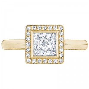 304-25PR-575Y Starlit Yellow Gold Princess Cut Engagement Ring 1
