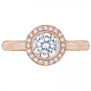 304-25RD-675PK Starlit Rose Gold Round Engagement Ring 1