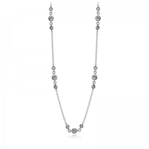Simon G.. CH112-W 18K White Gold Diamond Chain Necklace