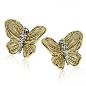 18k Yellow Gold Diamond DE267 Earrings