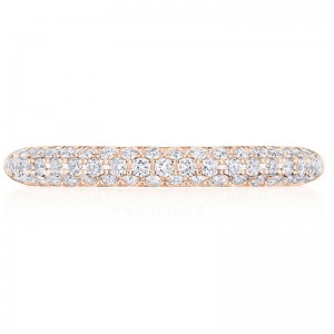 HT2673B12 Founders Collection RoyalT Triple Row Rose Gold Diamond Band
