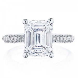 HT2673EC10X8 Founders Collection RoyalT Emerald Cut Engagement Ring