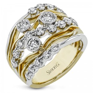 LR2630 Fashion Ring in 18K Gold with Diamonds