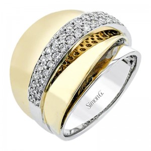 LR2879 Fashion Ring in 18K Gold with Diamonds