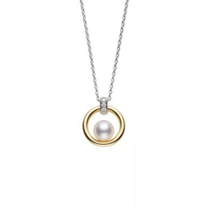 Mikimoto MPQ10145ADXC Akoya Cultured Pearl Circle Pendant
