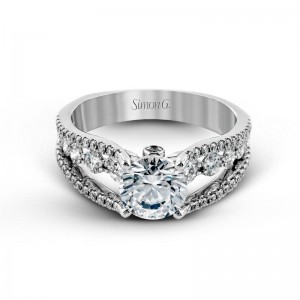 MR2248 Modern Enchantment Collection White Gold Round Cut Engagement Ring