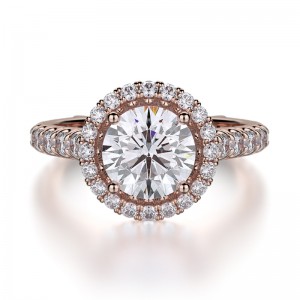 R440-0.75 Europa Rose Gold Round Engagement Ring 0.55