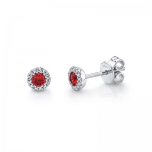 SC55002759 Eden Diamond and Ruby Stud Earrings