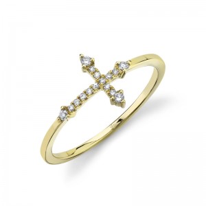 SC55008655 0.09CT Diamond Cross Ring