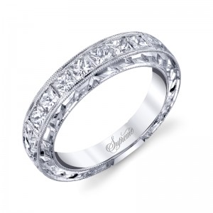 18K White Gold Channel Ring