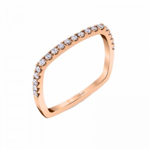 Rose Gold Cushion Shaped Diamond Wedding Ring SJU5448R