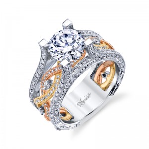 14K White Gold Infinity-Inspired Engagement Ring