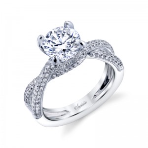 18K White Gold Gorgeous Engagement Ring