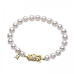 Pearl Strand Bracelet - Yellow Gold Clasp