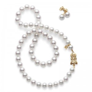 Akoya Pearl Necklace and Earring Gift Set UN70118VS1K2