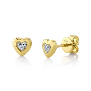 Kate Collection Bezel Heart Earrings SC55021439