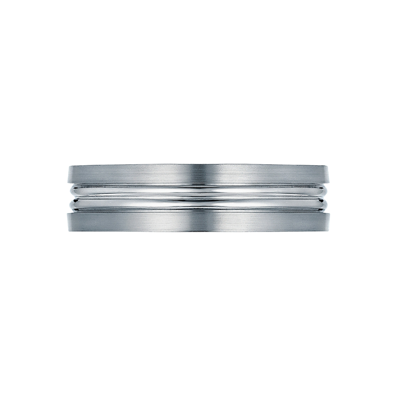 109-6S Sculpted Crescent Men's Platinum Wedding Band