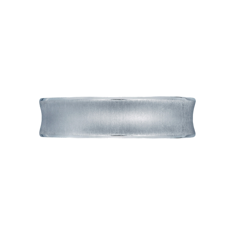 120-7 Sculpted Crescent Men's Platinum Wedding Band