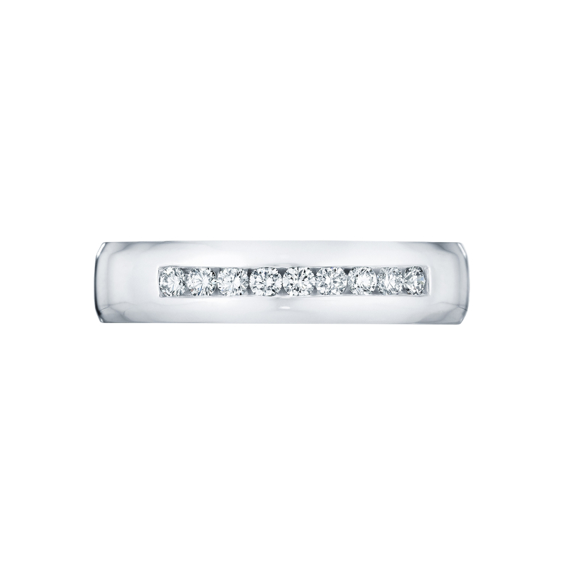 125-5D Sculpted Crescent Men's Platinum Wedding Band