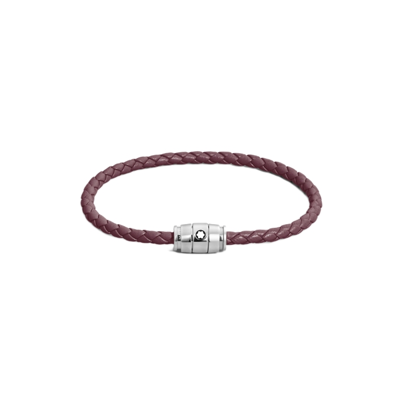 13431368 Meisterstück Collection Three Ring Stainless Steel Bracelet In Brown Leather