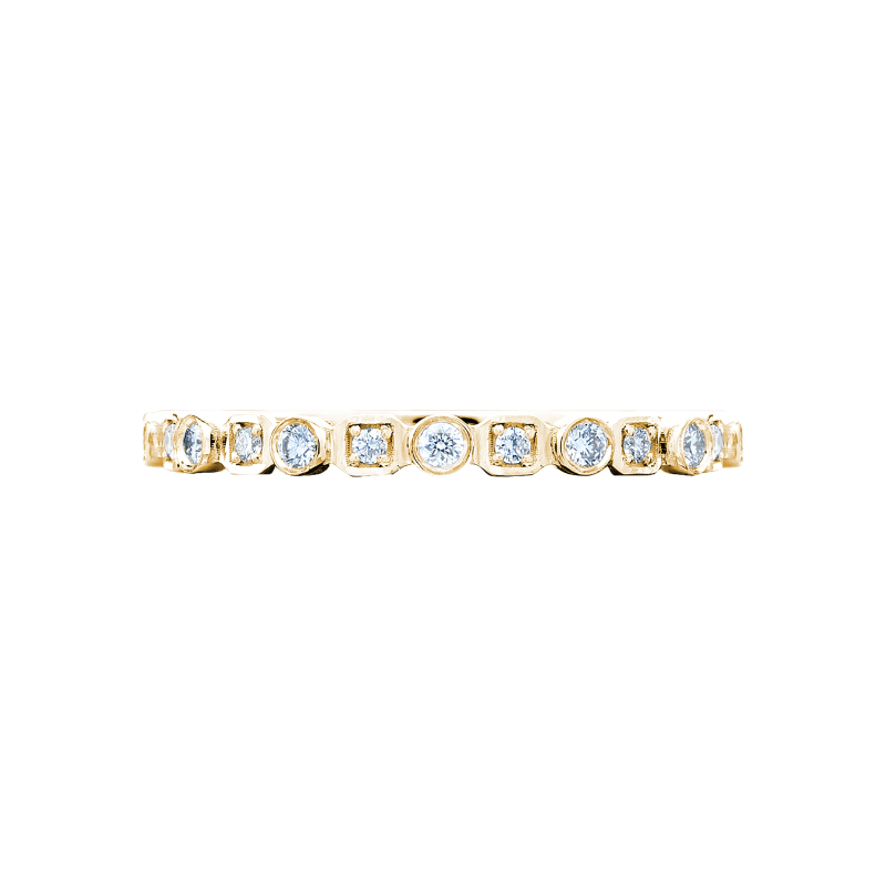 201-2Y Sculpted Crescent Women's Yellow Gold Wedding Ring
