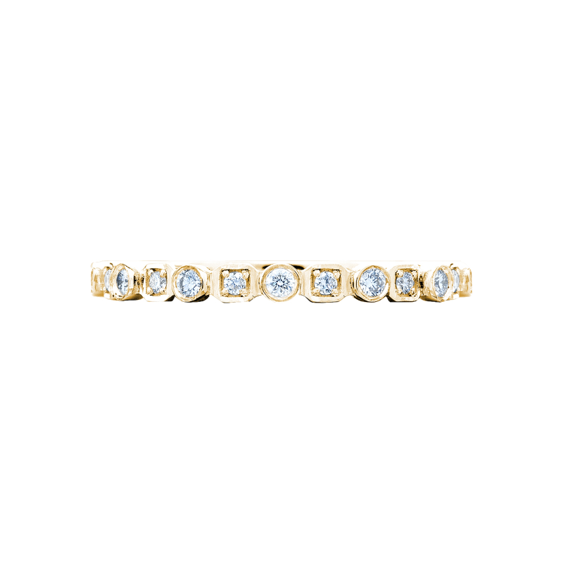 201-2ET Sculpted Crescent Women's Yellow Gold Wedding Ring