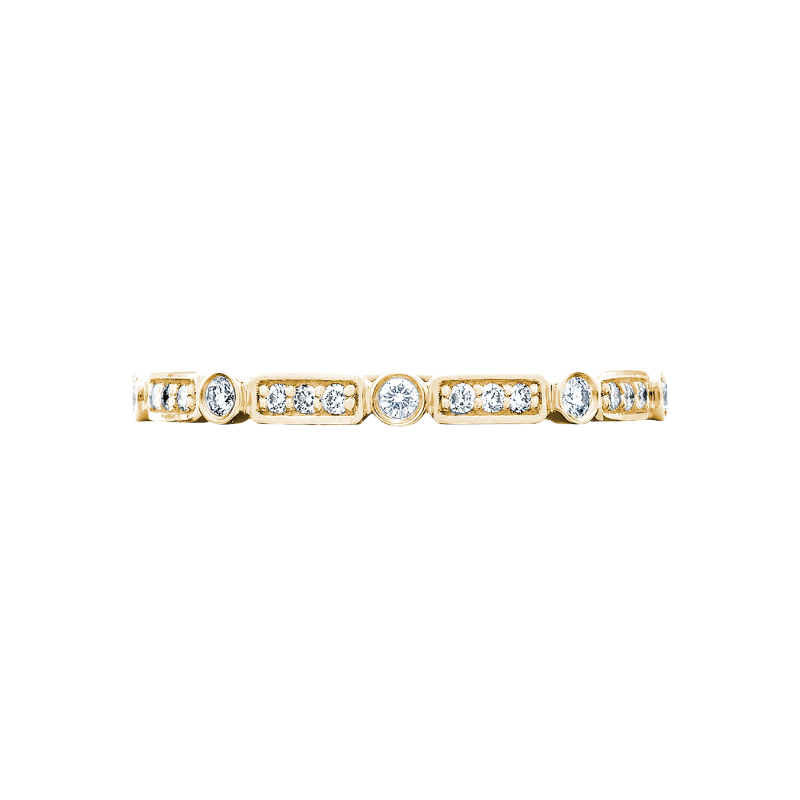 202-2ET Sculpted Crescent Women's Yellow Gold Wedding Ring