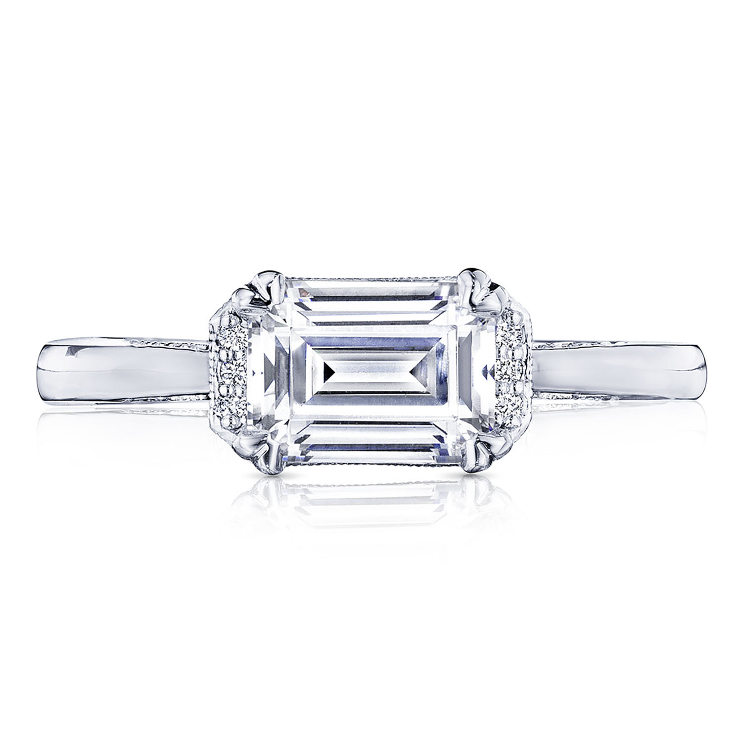 2654EC Emerald Solitaire Engagement Ring