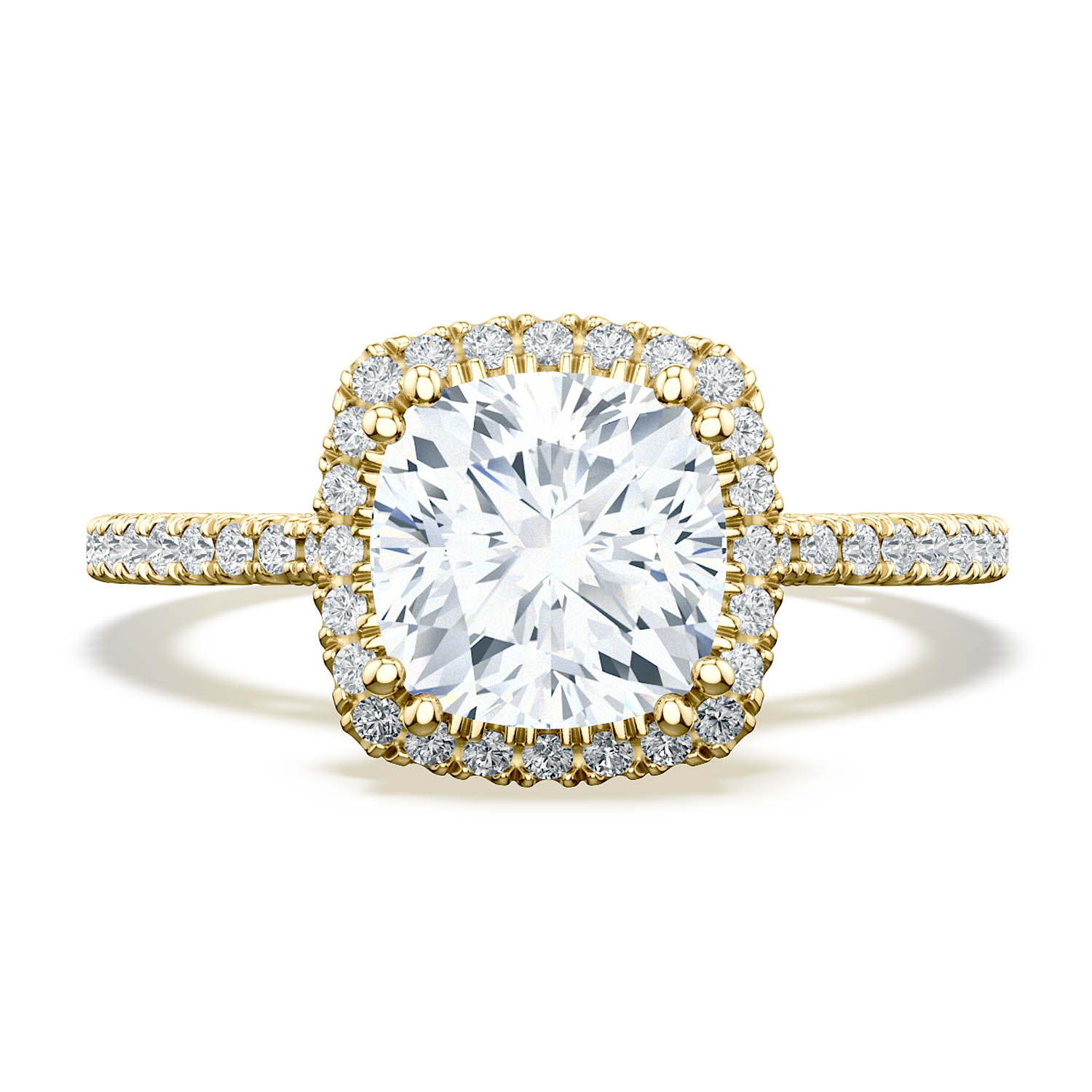 268415CUC Cushion Bloom Engagement Ring